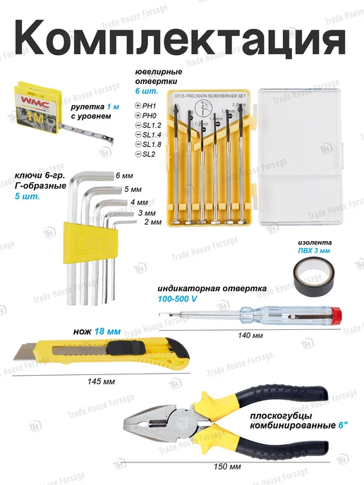 WMC Tools Набор инструментов для дома и ремонта 17 пр, синий, фото 2