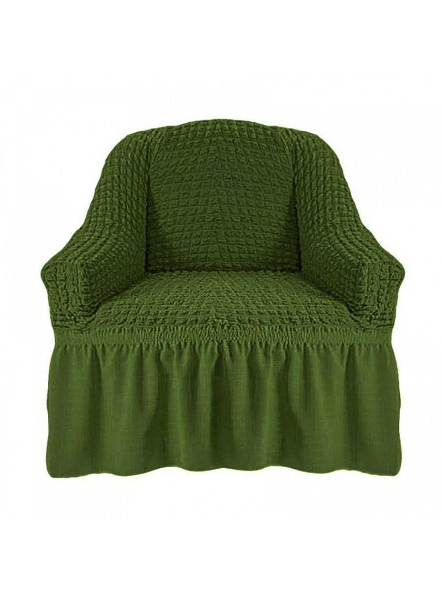 Чехол на кресло универсальный на резинке. Чехол для кресла. Чехлы на кресла универсальные натяжные. Чехол на высокое кресло. Комплект чехлов с оборкой зеленый 1080 1440.
