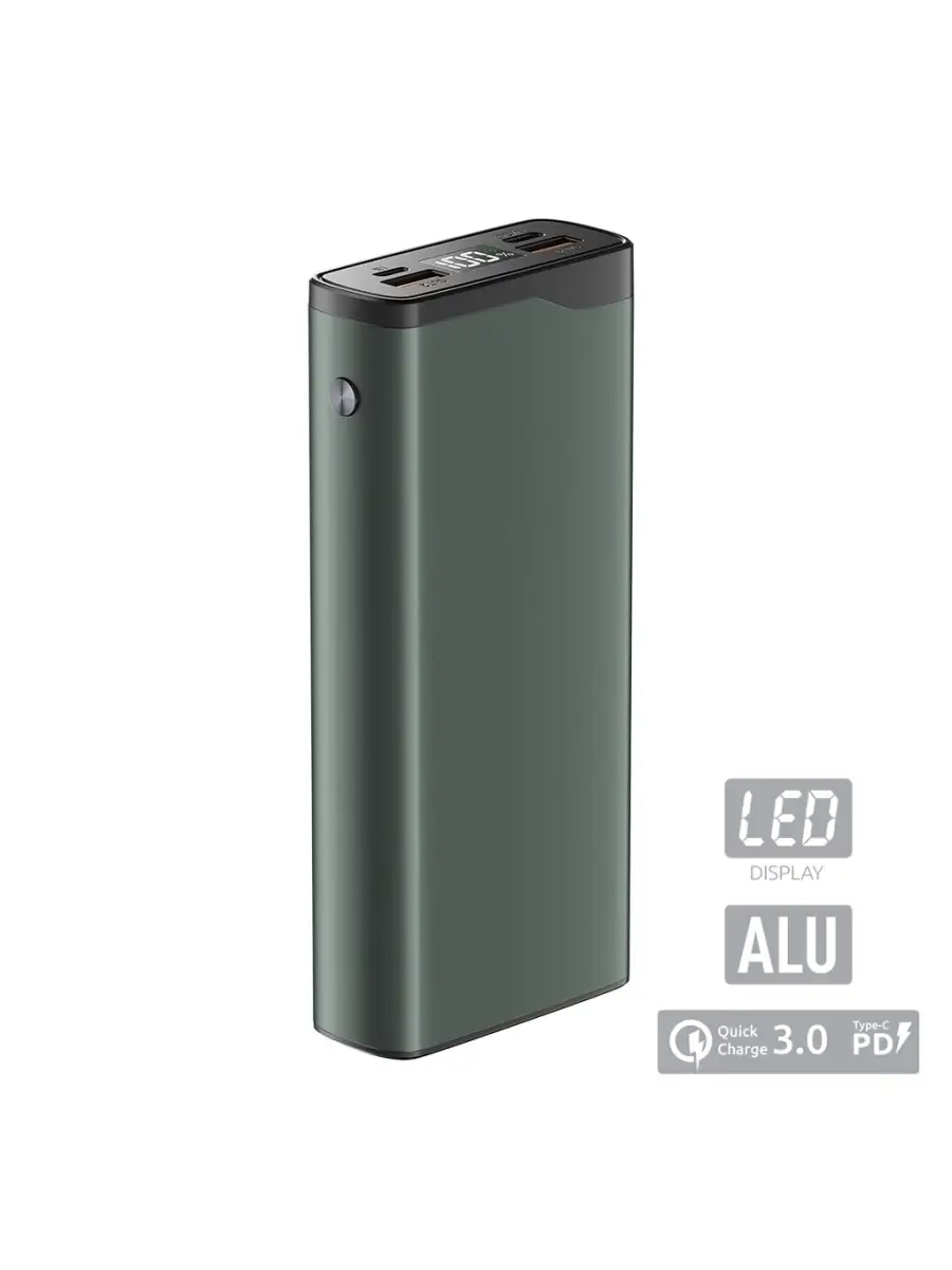 Внешний аккумулятор QL-20, power bank 20000, 20000mAh, 22.5W,  QuickCharge3.0/PowerDelivery, LCD OLMIO 50415428 купить в интернет-магазине  Wildberries