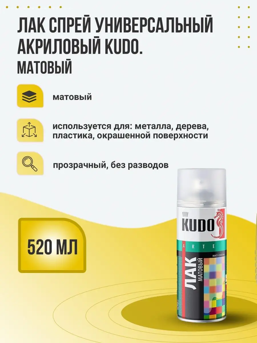 Лак акриловый матовый KUDO 50459086 купить за 430 ₽ в интернет-магазине  Wildberries