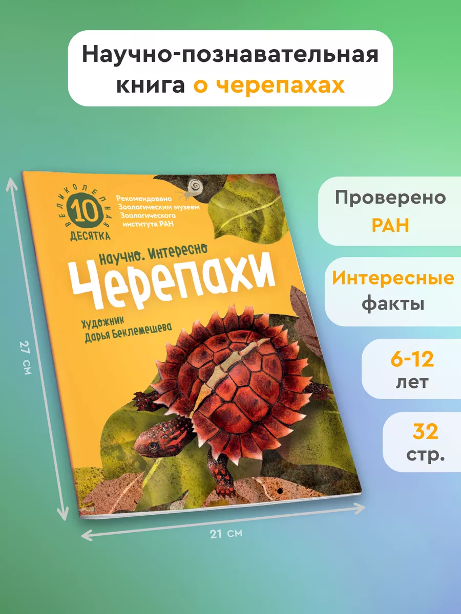 Черепахи. Великолепная десятка Издательство Архипелаг 50507407 купить за  417 ₽ в интернет-магазине Wildberries