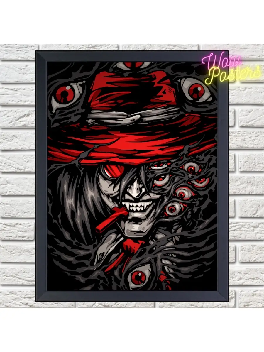 Hellsing Anime Постер в рамке. Плакат в рамке Хеллсинг 40*30 см WOW posters  50517715 купить в интернет-магазине Wildberries