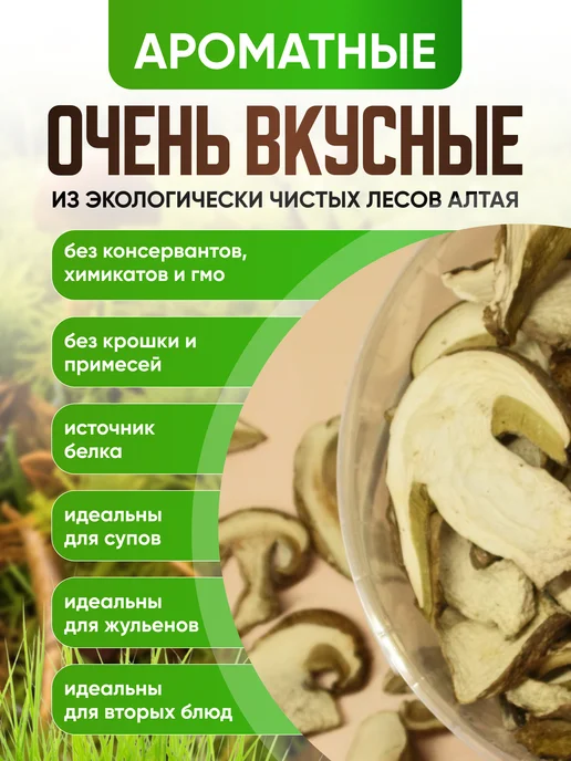 Дикотека Сушеные грибы белые, отборные, 2026, Алтай, 200 г, 200 г, фото 2