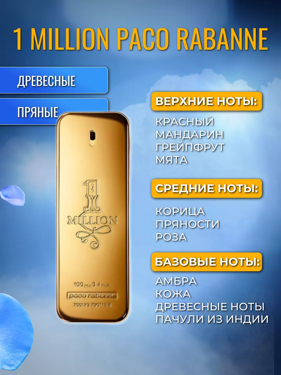 Духи разливные Рени 279 Paco Rabanne 1 Million RENI 50646518 купить за 1  214 ₽ в интернет-магазине Wildberries