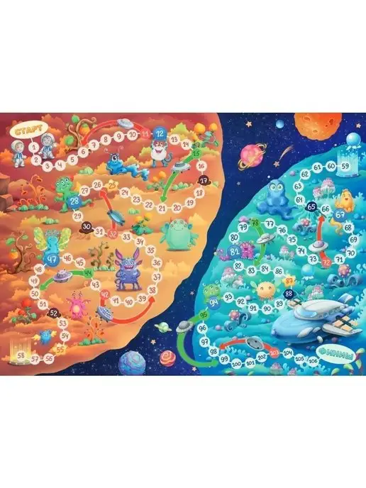 KoroBoom Настольная игра-ходилка "Космоходилка", бродилка, вариант, фото 5