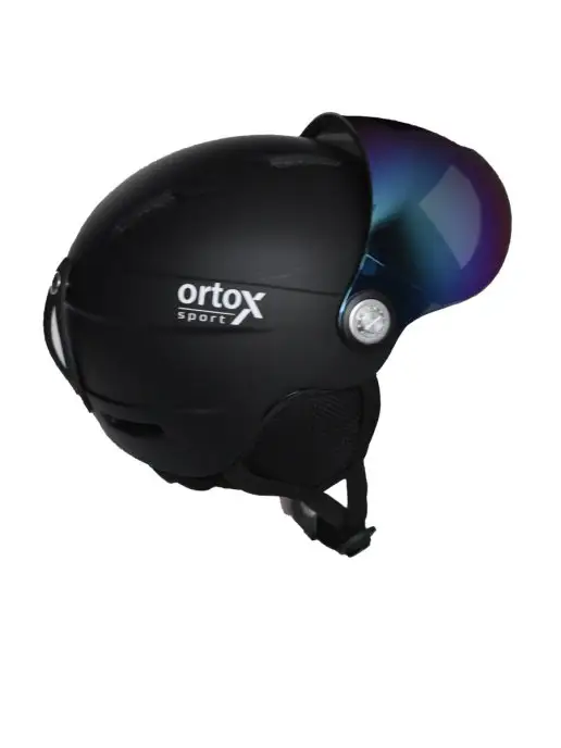 OrtoX Шлем горнолыжный для лыж и сноуборда, черный, фото 2