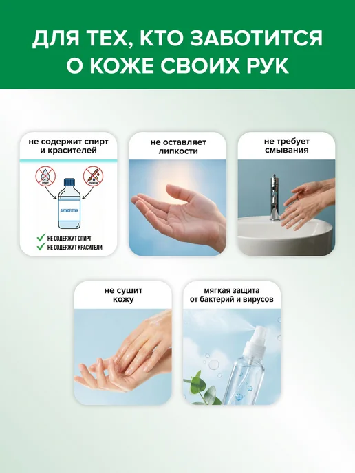 SEPTANAIZER Антисептик для рук и поверхностей без спирта 1л, 1 л, фото 2
