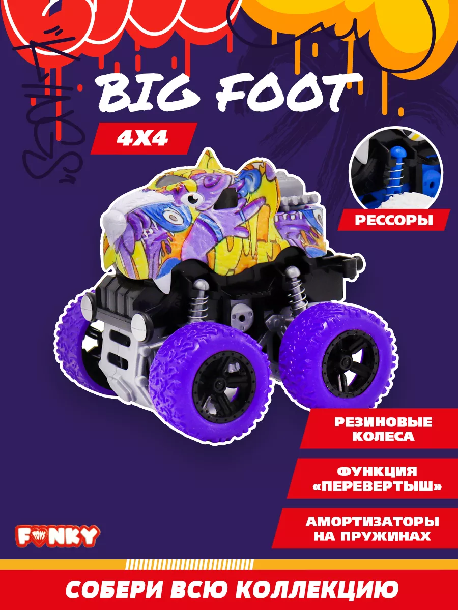 Машинка инерционная 4x4 Перевёртыш Лев Funky Toys 50838085 купить за 424 ₽  в интернет-магазине Wildberries