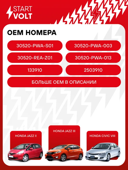 STARTVOLT Катушка зажигания Honda Jazz Civic, вариант, фото 2