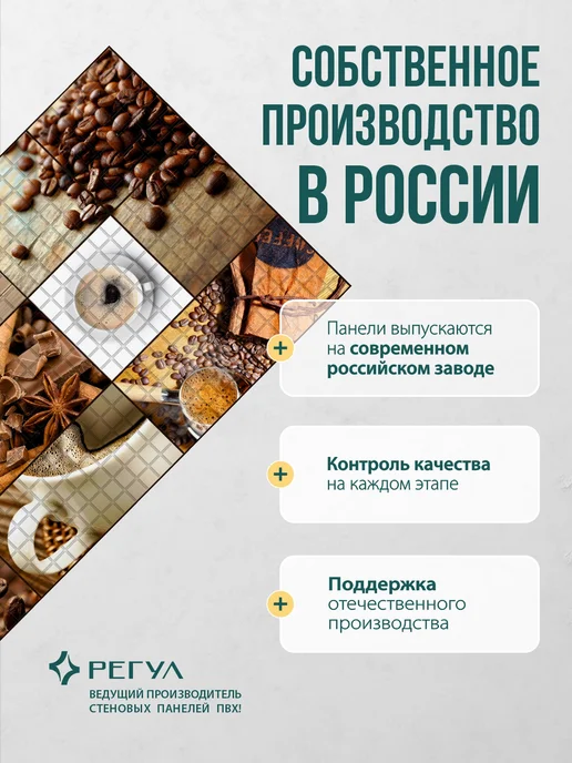 Регул Стеновые панели для кухни, бежевый, фото 4
