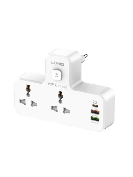 LDNIO Разветвитель сетевой фильтр с USB, белый, фото 6
