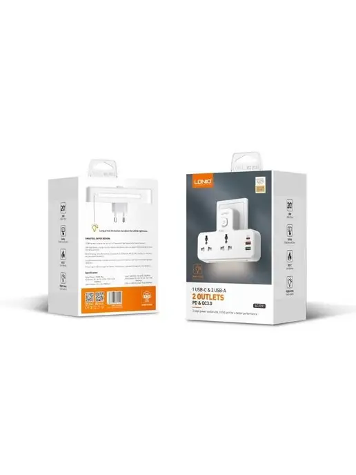 LDNIO Разветвитель сетевой фильтр с USB, белый, фото 7
