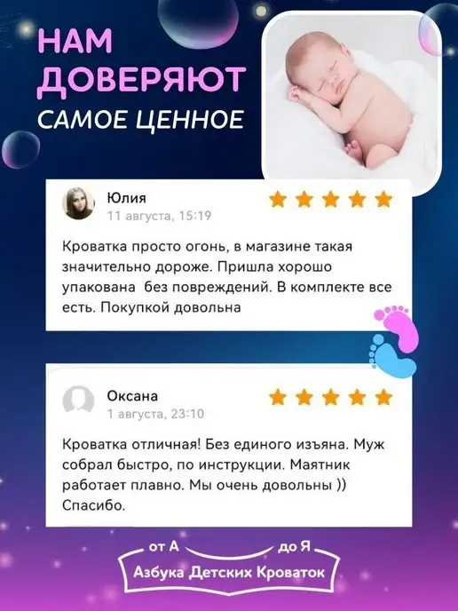 Азбука Детских Кроваток Кроватка для новорожденного 9 в 1 с маятником, белый, фото 8