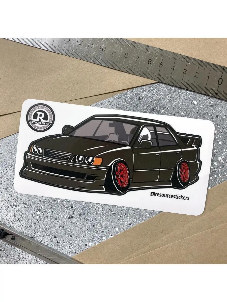 Наклейка автомобиль Toyota Chaser чёрный 14.5х6.5 Resource Stickers  51259989 купить за 252 ₽ в интернет-магазине Wildberries