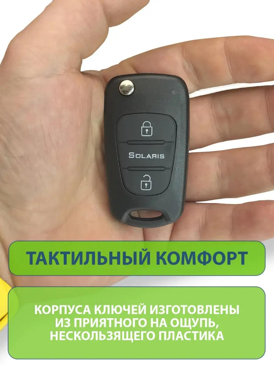 Ключ для HYUNDAI Solaris, 3 кнопки корпус с лезвием HYN17 Tesland 51298379  купить за 467 ₽ в интернет-магазине Wildberries