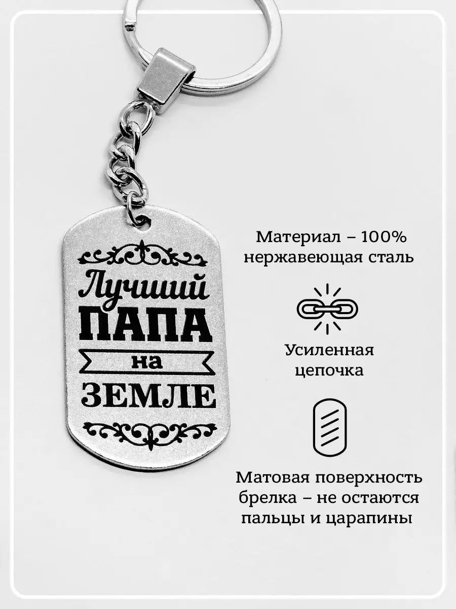 Брелок «Лучший папа на земле» Лазер Скрайб 51345871 купить за 400 ₽ в  интернет-магазине Wildberries