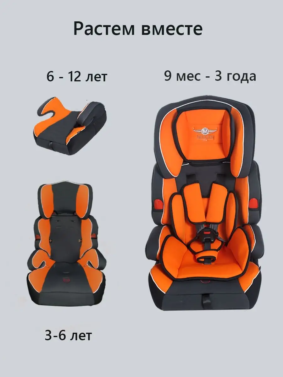 Автокресло 9-36 кг, 9мес-12лет, PIONEER Martin Noir 51356692 купить в  интернет-магазине Wildberries