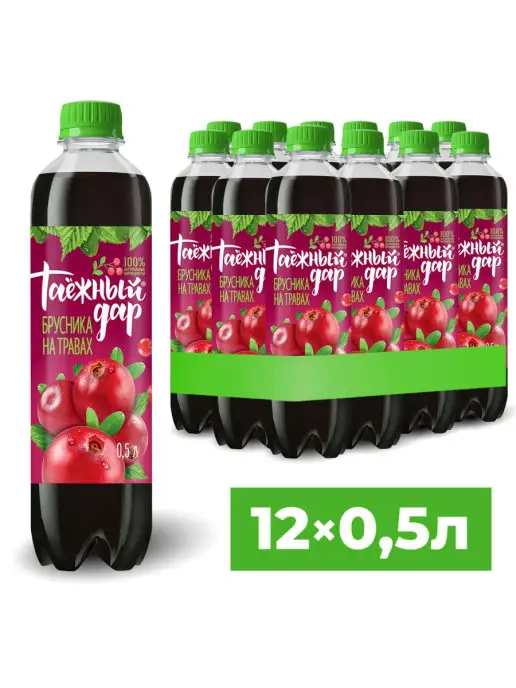 Таежный дар Натуральный газированный напиток 6 шт х 1,45 л, 12 шт, 500 мл, фото 4