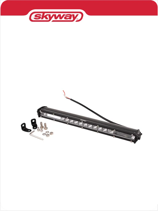 SKYWAY Фара светодиодная OFF ROAD 90W 6000К 400*30*50 мм, 400x30, 90 Вт, фото 2