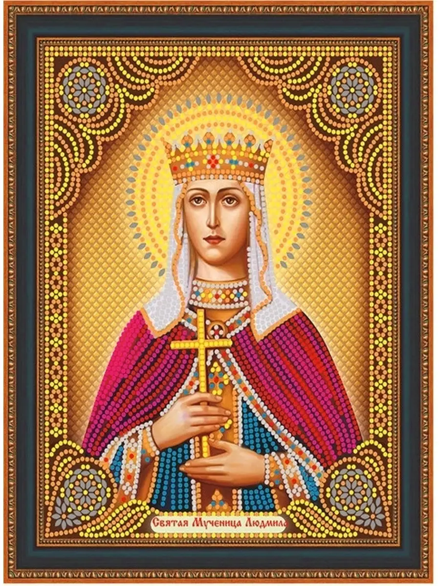 Алмазная мозаика на подрамнике 27х33 частичная выкладка
