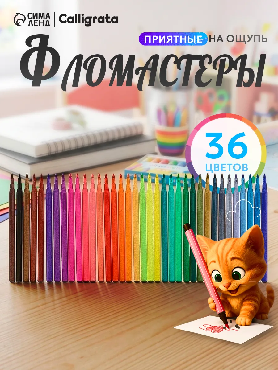 Фломастеры 36 цветов