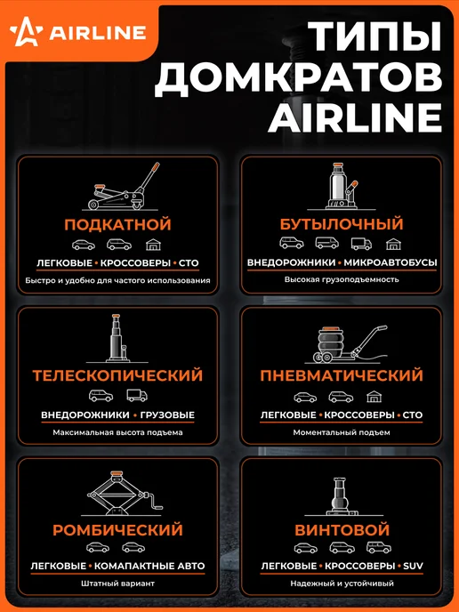 AIRLINE Домкрат автомобильный бутылочный 10т 195-380мм, 50т 285-465мм, фото 8