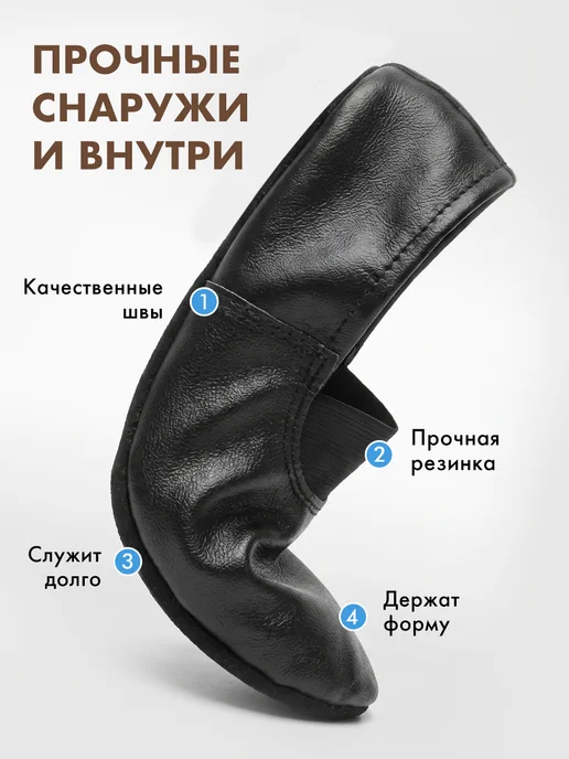 IAS COLLECTION Чешки Детские Экокожа, черный, фото 7