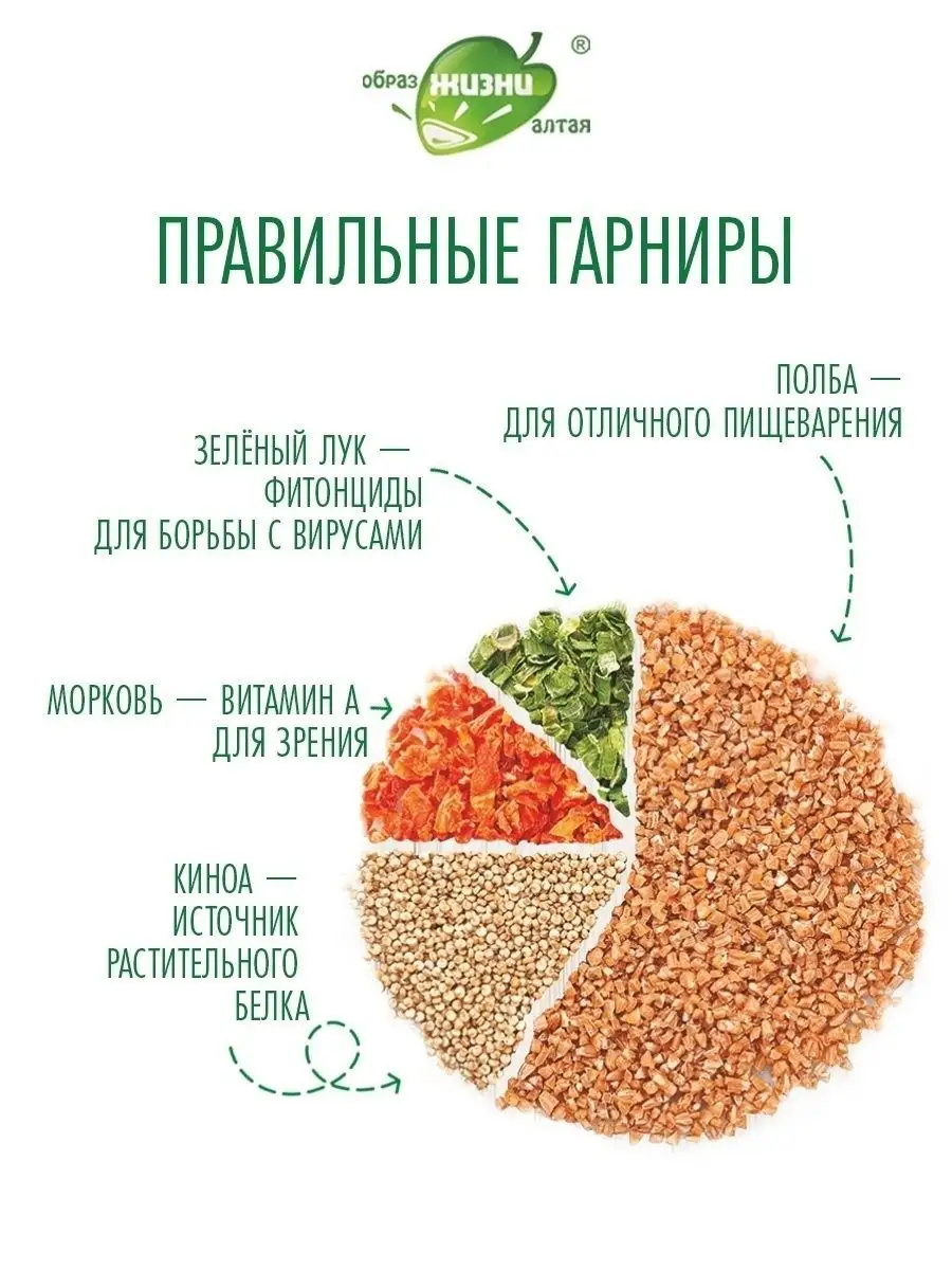 Полба с киноа и овощами гарнир 300 г Образ жизни Алтая 51743175 купить за  248 ₽ в интернет-магазине Wildberries