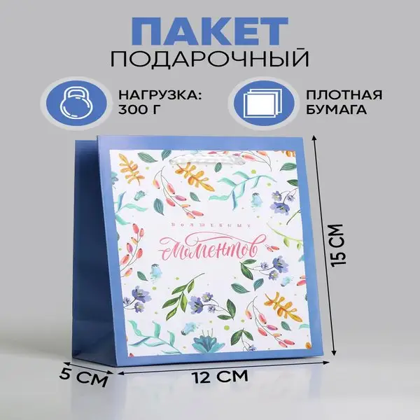 Подарочный пакет ламинированный