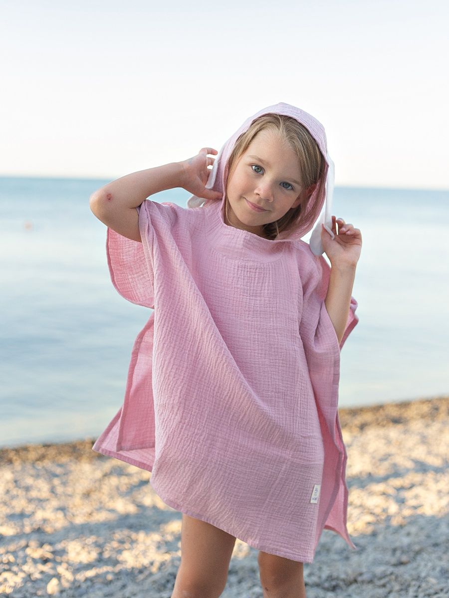 Туника пляжная детская с капюшоном