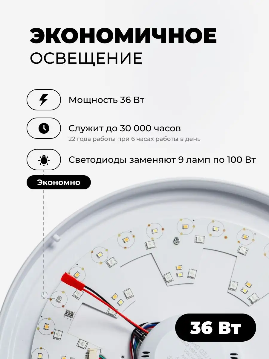 RGB люстра потолочная светодиодная c пультом SmartLight 51918468 купить в  интернет-магазине Wildberries