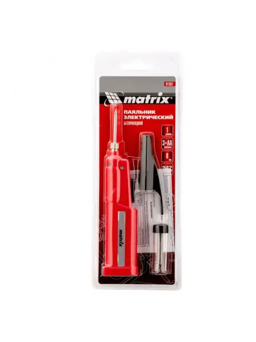 MATRIX, Паяльник беспроводной 4.5В, 8Вт, 350С, 10г, Matrix 91352, 8 Вт, 10 г, фото 2