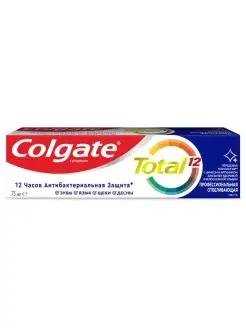 Колгейт Тотал Отбеливающая комплексная зубная паста, 75мл COLGATE 52049195 купить за 270 ₽ в интернет-магазине Wildberries