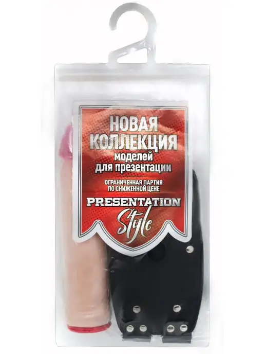 LOVETOY (А-Полимер) Узкий пояс на бедро с реалистичной насадкой, черный, фото 8