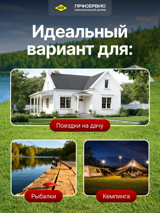 DDE Генератор бензиновый инверторный 0,9 кВт 220В DPG1101i, черный, фото 8