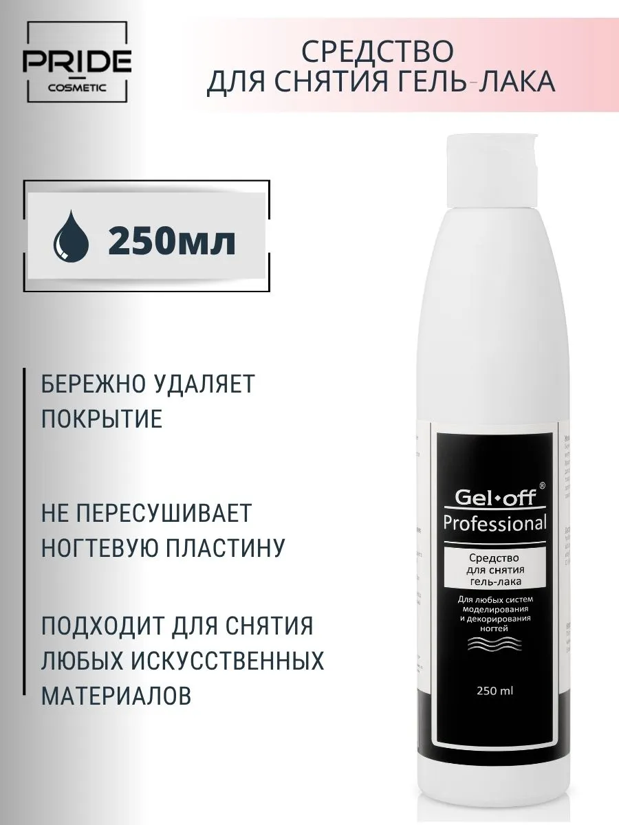 Жидкость для снятия гель лака 250 мл