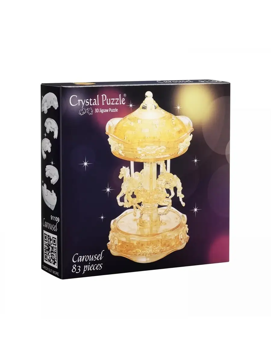 3D Головоломка Crystal Puzzle Золотая карусель 3D пазлы 52374206 купить за  1 226 ₽ в интернет-магазине Wildberries