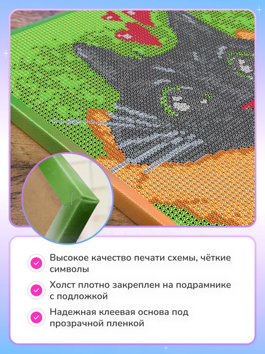 Алмазныи ряд Алмазная мозаика на подрамнике 20х30 Синий автомобиль, 20x30, фото 4