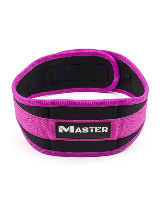 MASTER Пояс атлетический для CrossFit с двойной системой застежки, розовый, фото 3