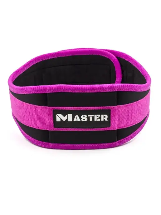 MASTER Пояс атлетический для CrossFit с двойной системой застежки, розовый, фото 4