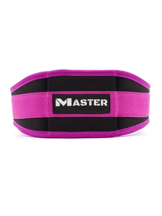 MASTER Пояс атлетический для CrossFit с двойной системой застежки, розовый, фото 5