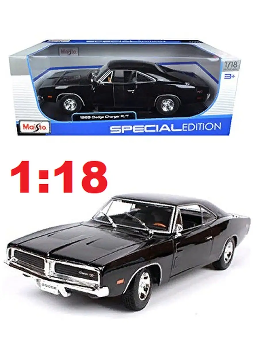 1 18 1969 Dodge Charger R T Maisto 52718509 Wildberries