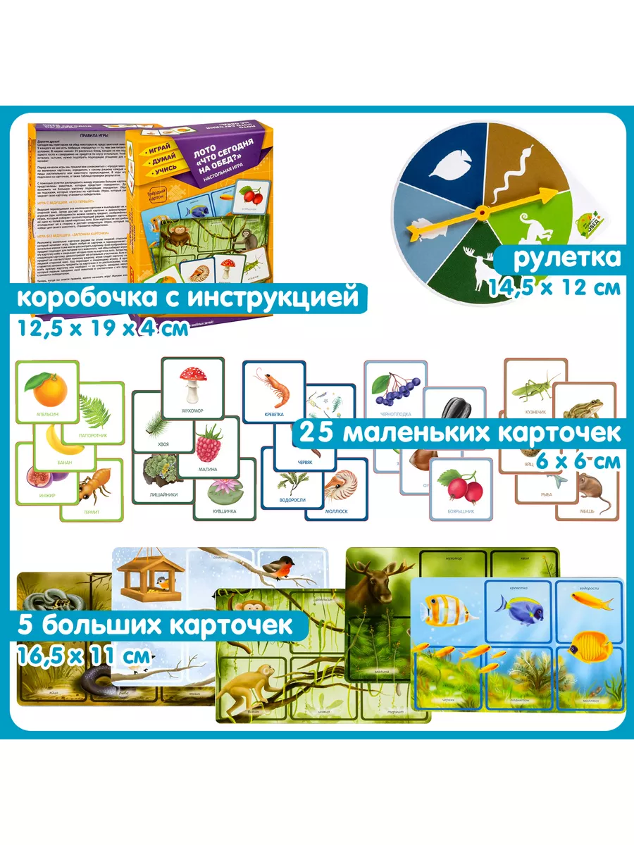 Настольная игра Лото с карточками Что сегодня на обед? BONDIBON 52772954  купить за 894 ₽ в интернет-магазине Wildberries