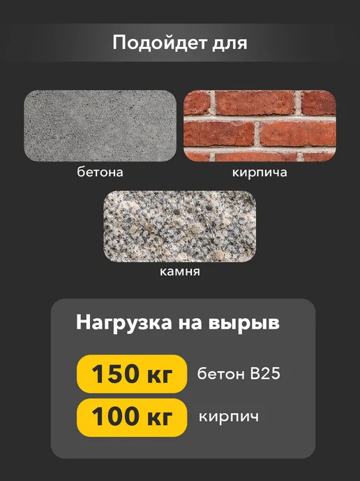 KRANZ Дюбель распорный усатый для бетона кирпича 12х70 мм, 50 шт, 12x70 мм, 50 шт, фото 6