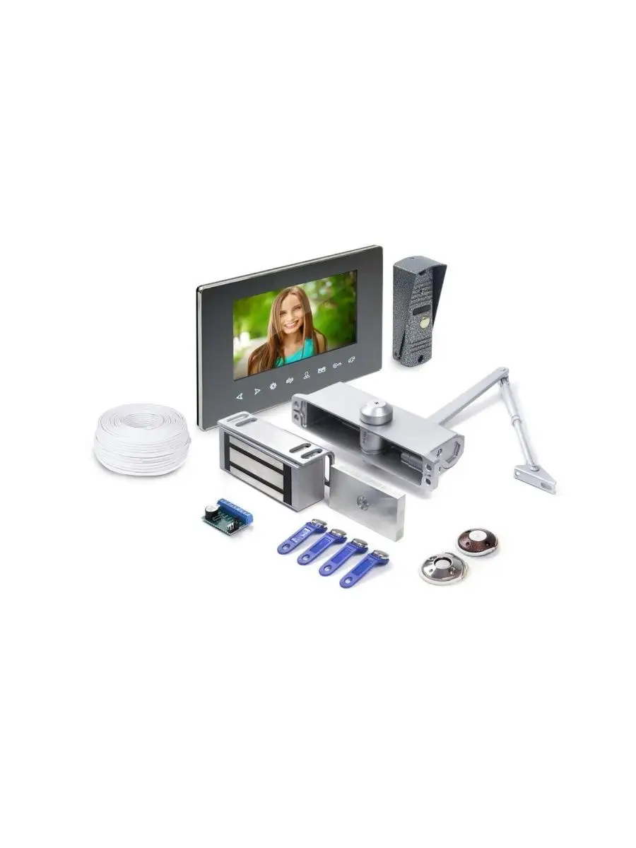 Комплект домофон EP-6814LG и замок 400G
