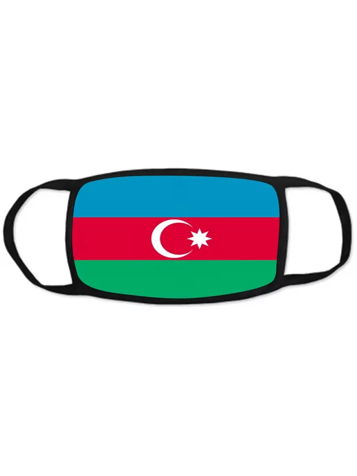 GOODbrelok Тканевая защитная маска на лицо Азербайджан, голубой