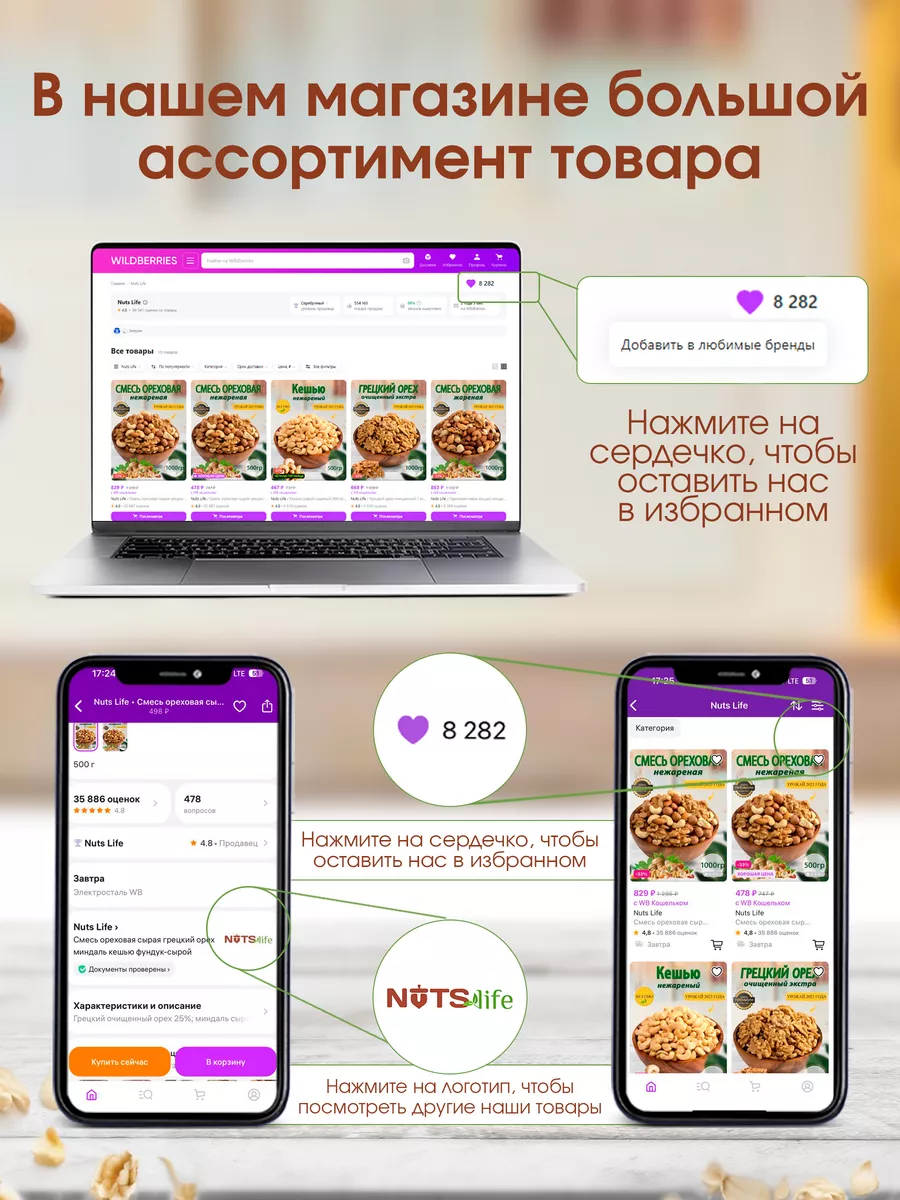 Грецкий орех очищенный 500гр/Орехи Nuts Life 52927456 купить за 465 ₽ в  интернет-магазине Wildberries