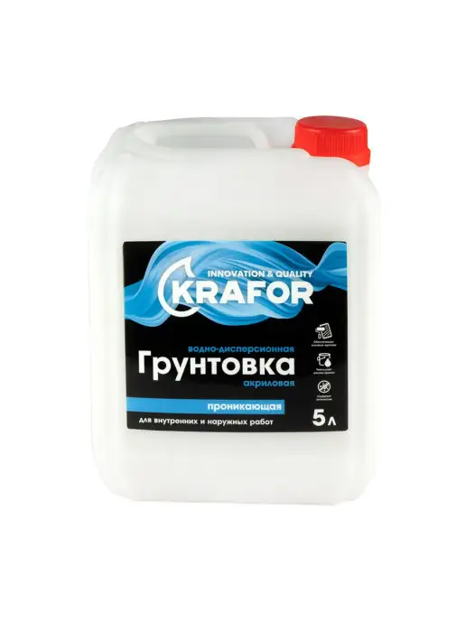 KRAFOR Грунтовка проникающая, 5 л, 5 л