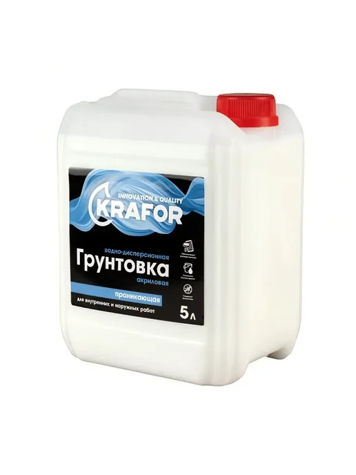 KRAFOR Грунтовка проникающая, 5 л, 5 л, фото 2