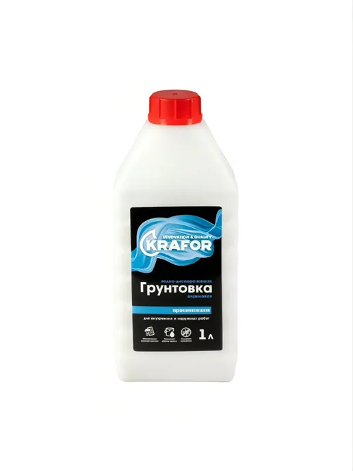 KRAFOR Грунтовка проникающая, 5 л, 1 л
